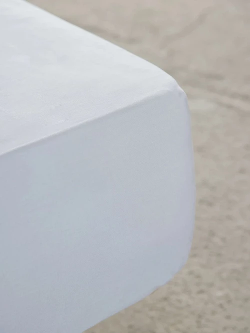 Σεντόνι Μονό (100x200+34) Με Λάστιχο Superior Satin White βαμβακοσατέν nima