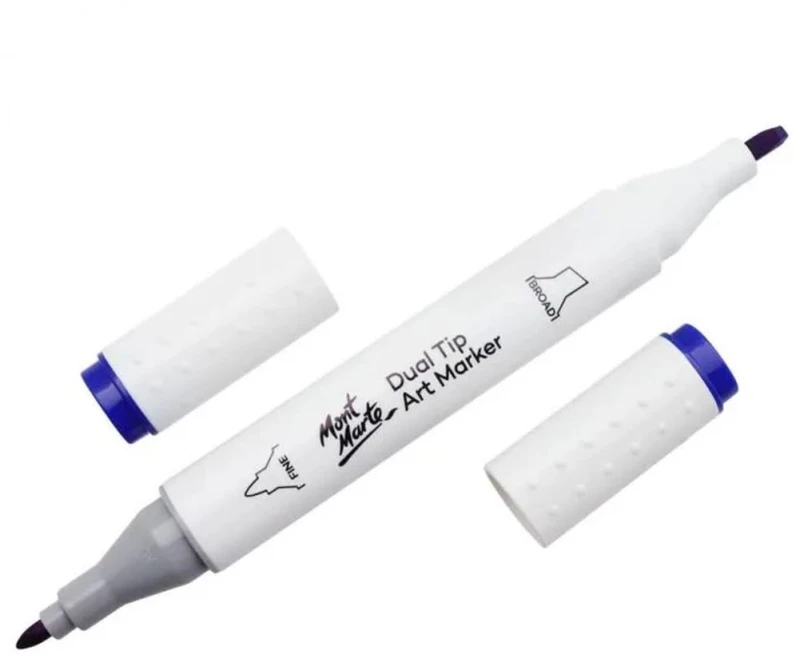 Μαρκαδόρος Διπλής Μύτης Mont Marte Art Marker B2 Blue (72 Napoleon Blue) MGRD0026