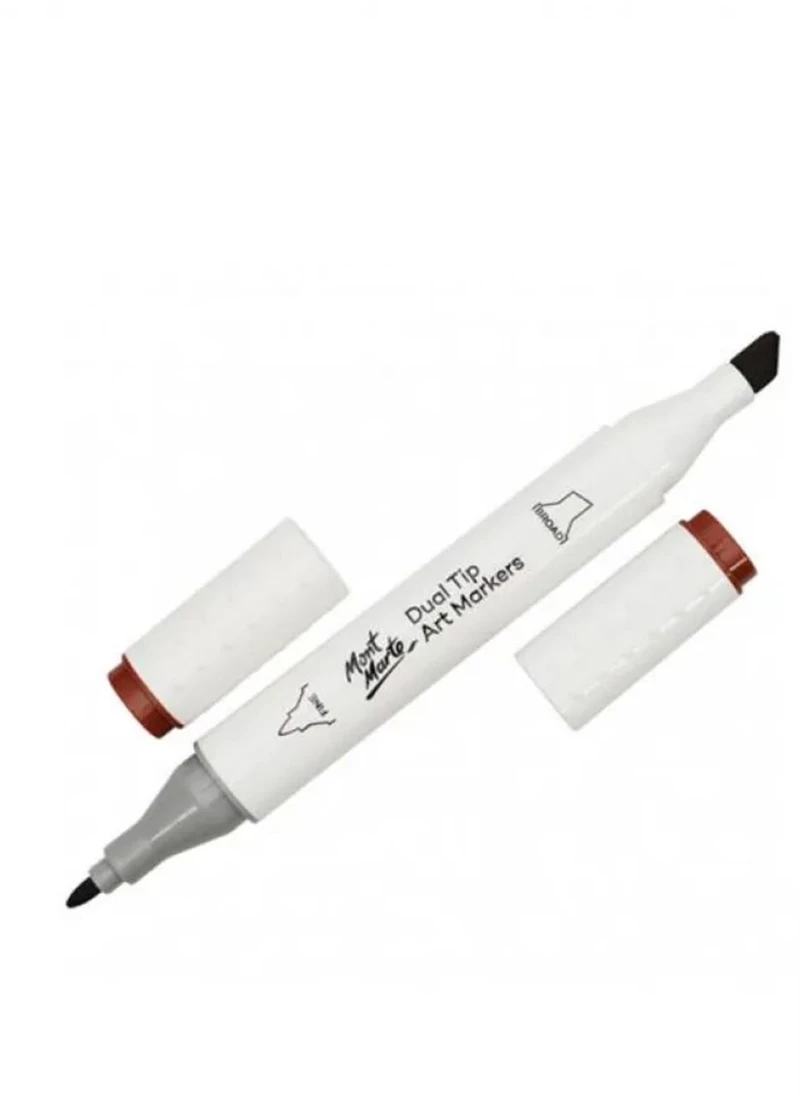 Μαρκαδόρος Διπλής Μύτης Mont Marte Art Marker E5 Burnt Sienna (94 Brick Brown)  MGRD0050