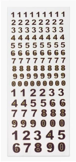 Αυτοκόλλητα Fun Stickers 329 Black Numbers 31x11cm