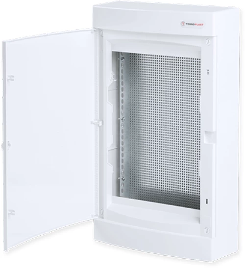 SURFACE MOUNTING ENCLOSURE FOR IT, WHITE DOOR- 3 ROWS IP40 485X287X112mm