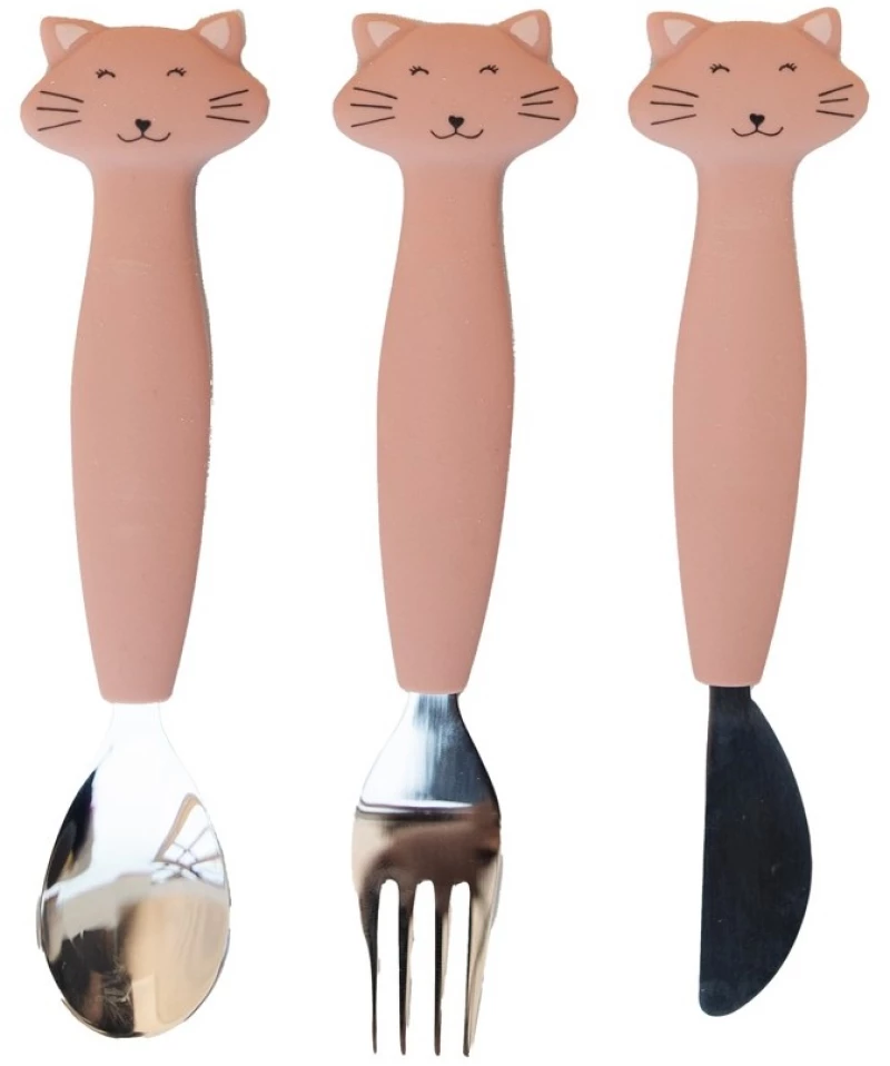Σετ Μαχαιροπίρουνα Trixie Silicone Cutlery 3τμχ Mrs Cat 77881