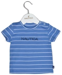 Nautica Des.11 T-Shirt  Jersey Organic Μπλε Ριγέ 74cm 6-9 μηνών