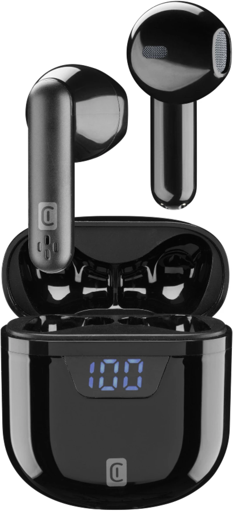 CELLULAR LINE 424014 Seek Bluetooth Ακουστικά TWS Μαύρα με Θήκη Φόρτισης Μαύρη