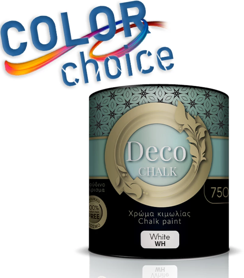 Χρώμα κιμωλίας νερού Deco Chalk Paint Color Choice 750ml-Λευκό