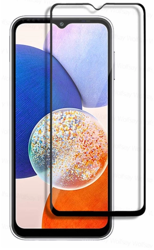 Tempered glass 9D for Samsung Galaxy A14 4G / A14 5G black frame