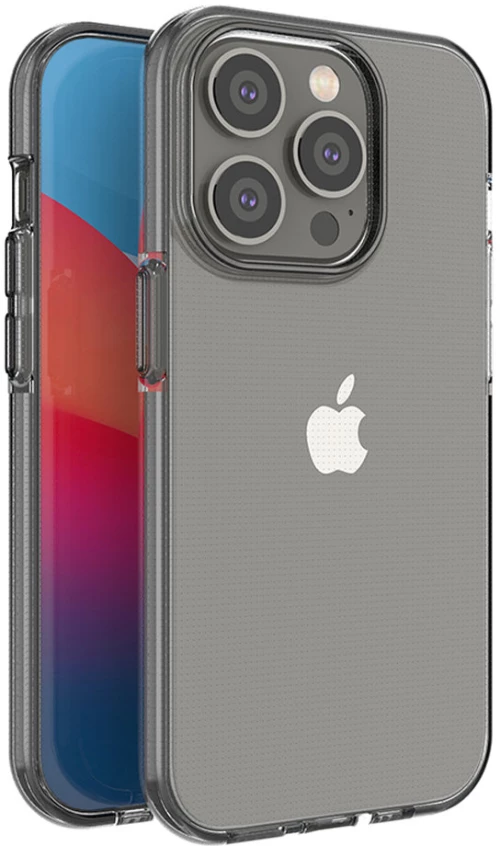 Spring Case case for iPhone 14 Pro silicone case with a frame black