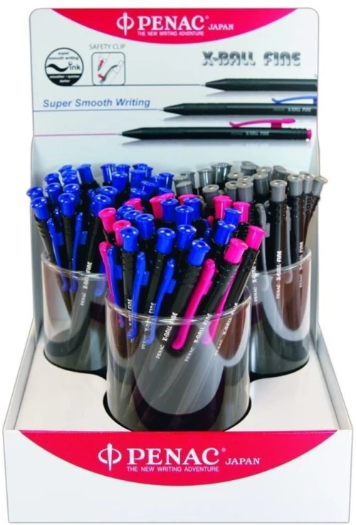 Σταντ Στυλό Penac X-Ball 0.7mm 72pcs Διάφορα Χρώματα