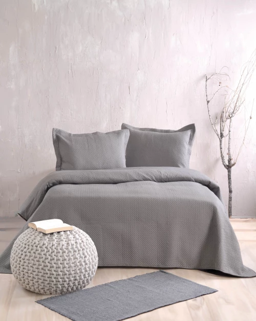 ALLURE ΓΚΡΙ - ΣΕΤ ΚΟΥΒΕΡΛΙ RythmosHome - Γκρι