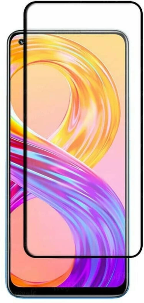 Full Screen Tempered Glass 9H Protector for Realme 8 Black