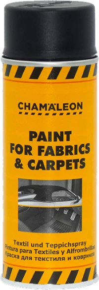 Βαφή σε σπρέι υφασμάτων & ηλιοροφών μαύρο Paint For Fabrics & Carpets Chamaleon 400ml