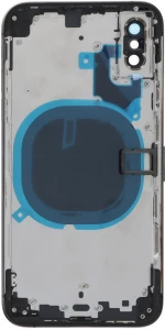 Middle Frame + Battery Door + Back Camera Lens and Bezel + Side Buttons + SIM Card Tray for iPhone XS European Version Black