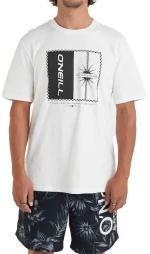 O NEILL MIX & MAX PALM T-SHIRT (2850202-11010M) SNOW WHITE