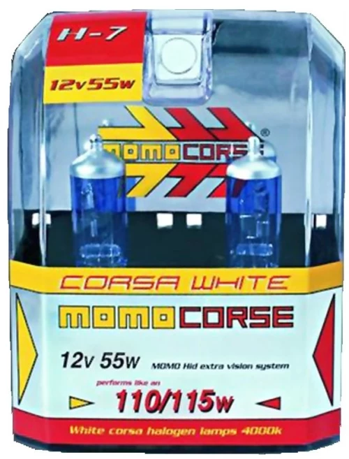 Λάμπα H7 55W 4000K Super White 2τμχ Momo 909.LAMCORWH55H7