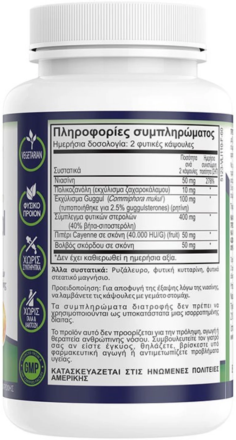 Cholesterol Formula (Κατά της Χοληστερίνης) 60 Caps Natural Vitamins 7659