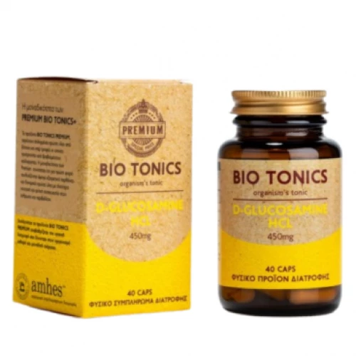 D-Glucosamine 450mg, 40 κάψουλες, Bio, Premium Bio Tonics+ 11090