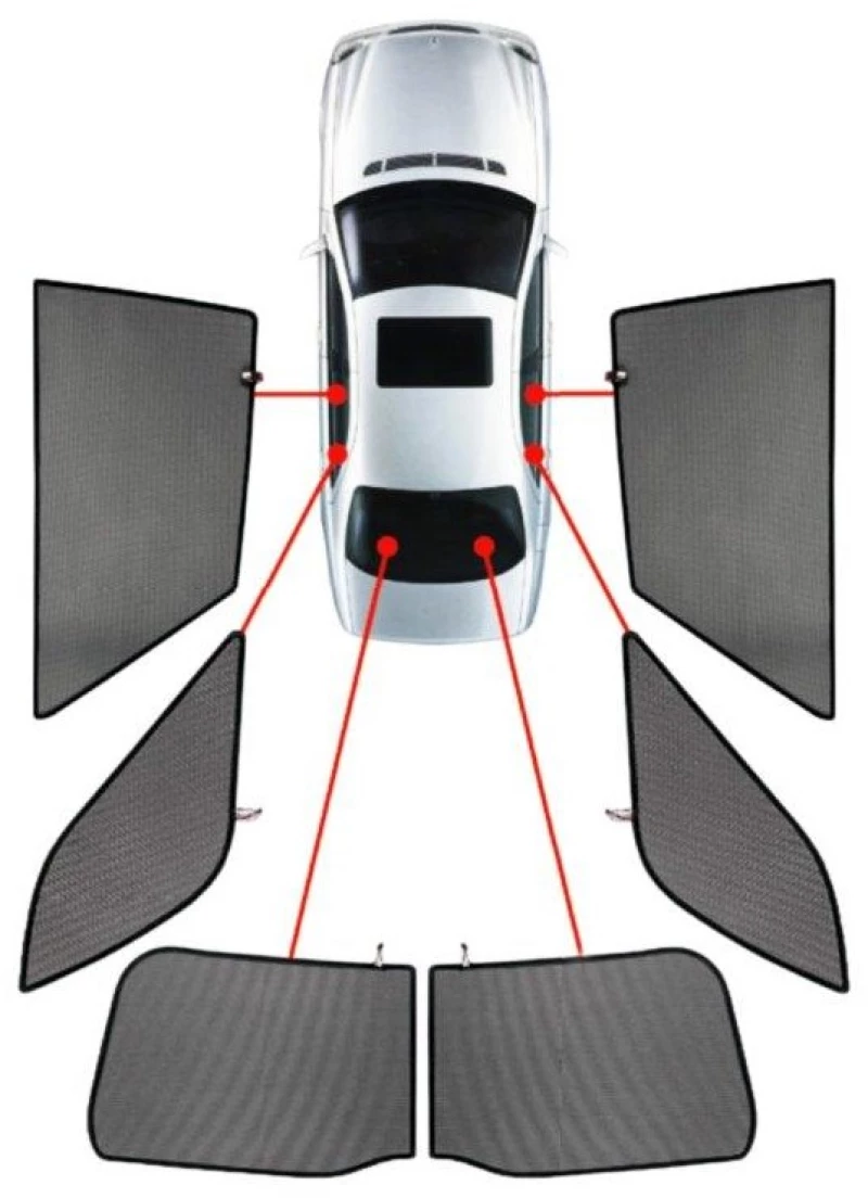 MERCEDES E-KLAS W211 SW 02-08 ΚΟΥΡΤΙΝΑΚΙΑ ΜΑΡΚΕ CAR SHADES - 6 ΤΕΜ. PVC.MB-E-E-A