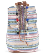 V-STORE BOHO ΤΣΑΝΤΑ ΣΑΚΙΔΙΟ ΠΛΑΤΗΣ ΠΟΥΓΚΙ ΜΕ ΠΟΝ ΠΟΝ 188803_ΚΙΤΡΙΝΟ