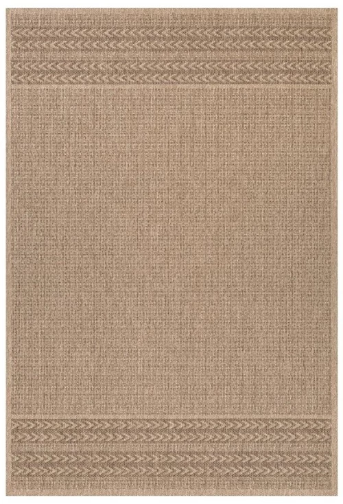 Χαλί μηχανής Ψάθα Ethnik 20364c Brown Caramel Beige New Plan 200x285
