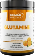 Human Protect Glutamine Powder [500 Γραμμάρια] Πορτοκάλι