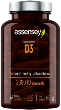 ESSENSEY Vitamin D3 2000 IU [120 Κάψουλες]