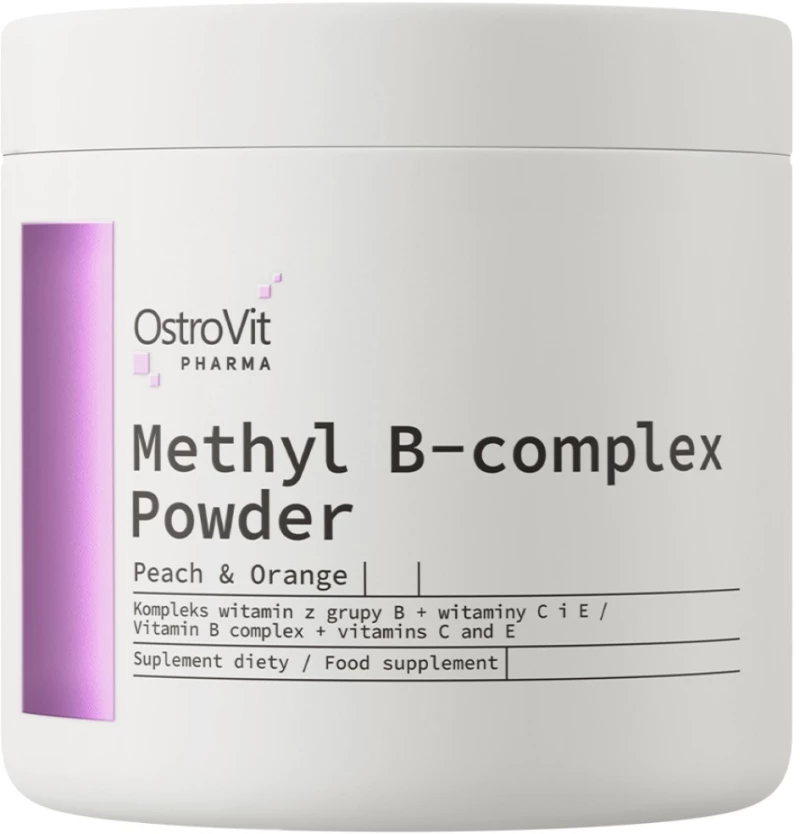 OstroVit Methyl B-Complex Powder [180 Γραμμάρια] Ροδάκινο και Πορτοκάλι