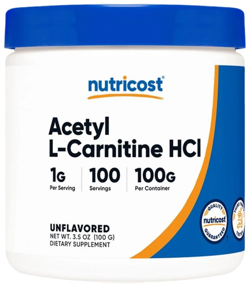 Nutricost Acetyl L-Carnitine HCL Powder [100 Γραμμάρια] Χωρίς γεύση