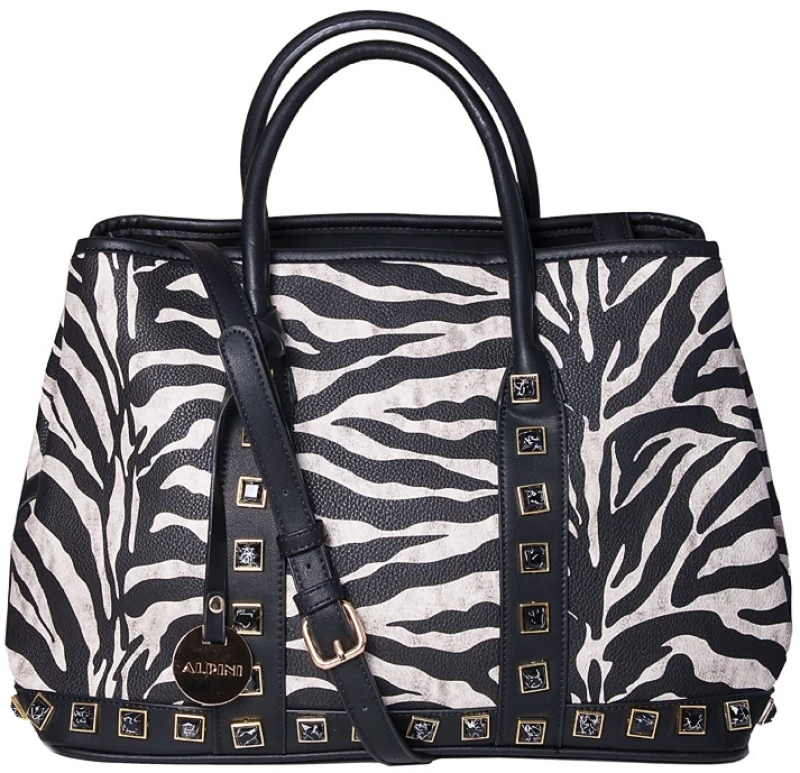 V-store Τσάντα Χειρός Animal Print 19870 + ΔΩΡΟ Nécessaire_ΜΑΥΡΟ