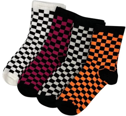 Κάλτσες Σετ σκακιέρα με ρίγες (4 τεμάχια) 0031-03