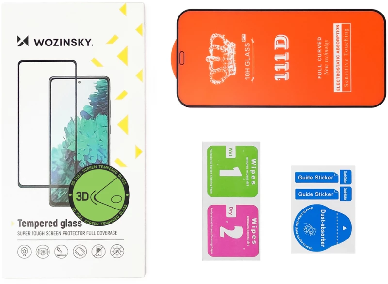 Wozinsky Tempered Glass Full Glue Super Tough Screen Protector Full Coveraged with Frame Case Friendly for Oppo A15s / A15 black