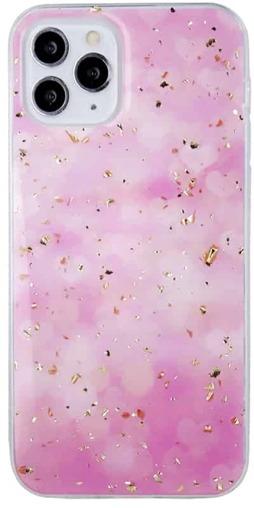 Gold Glam case  for iPhone 12 / iPhone 12 Pro 6,1" Pink
