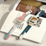 Strap Moro Band For Apple Watch 7 / SE / 5/4/3/2 (41mm / 40mm / 38mm) Silicone Strap Watch Bracelet Pattern 1
