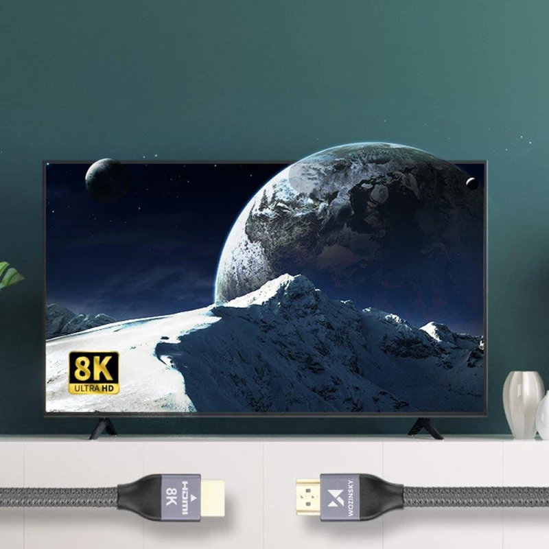 Wozinsky HDMI cable 2.1  8K 60 Hz 48 Gbps / 4K 120 Hz / 2K 144 Hz 1m silver (WHDMI-10)