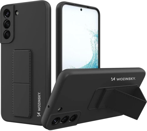 Wozinsky Kickstand Case silicone stand cover for Samsung Galaxy S22 + black