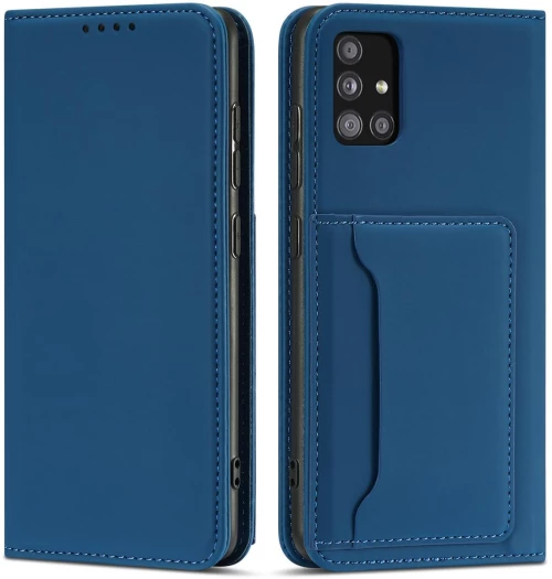 Magnet Card Case Case For Samsung Galaxy A12 5G Pouch Wallet Card Holder Blue