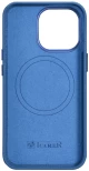 iCarer Litchi Premium Leather Case iPhone 14 Pro Max Magnetic Leather Case with MagSafe Light Blue (WMI14220712-LB)