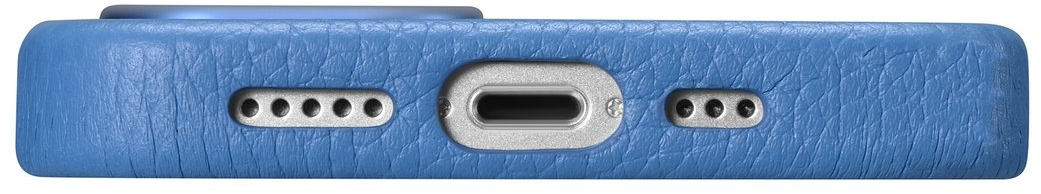 iCarer Litchi Premium Leather Case iPhone 14 Pro Max Magnetic Leather Case with MagSafe Light Blue (WMI14220712-LB)