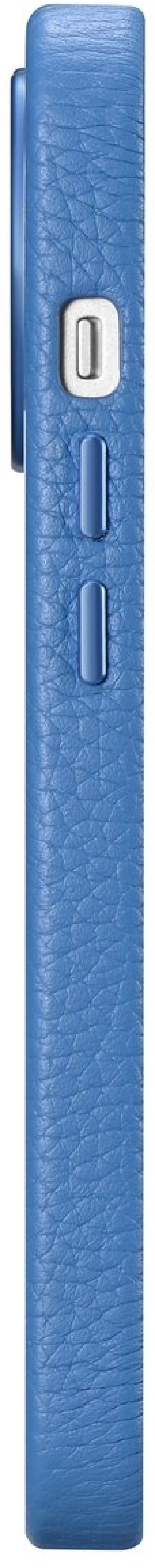 iCarer Litchi Premium Leather Case iPhone 14 Pro Max Magnetic Leather Case with MagSafe Light Blue (WMI14220712-LB)