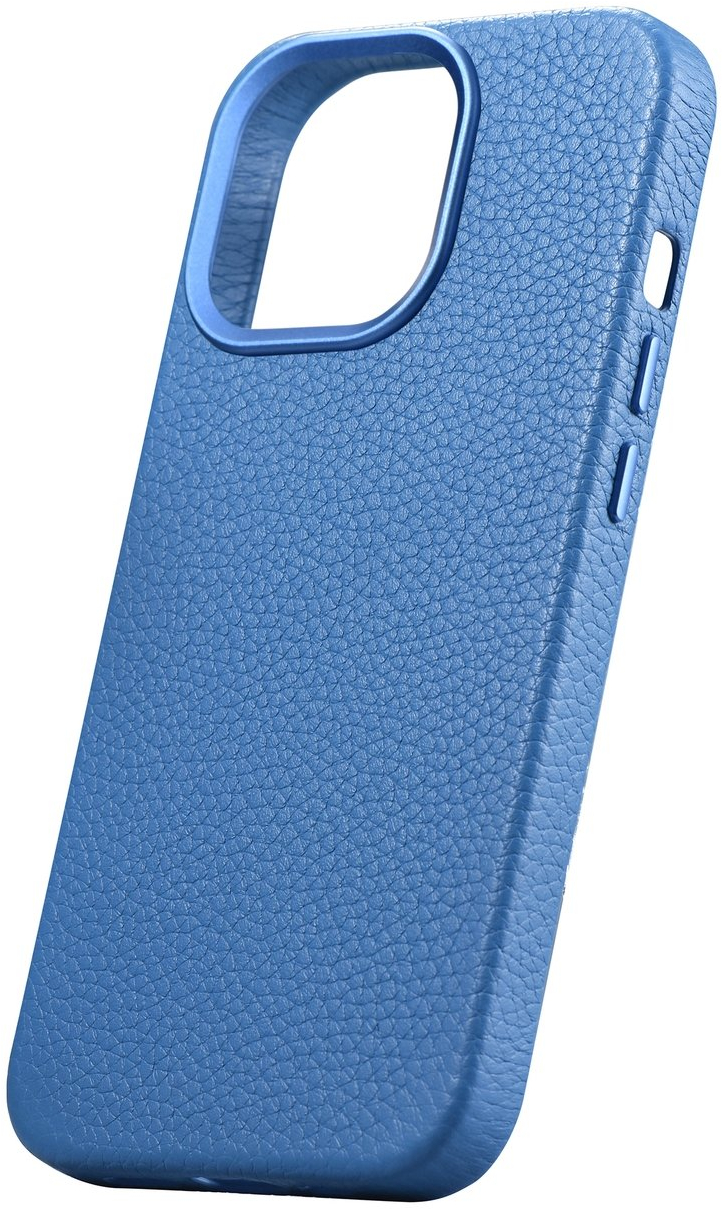 iCarer Litchi Premium Leather Case iPhone 14 Pro Max Magnetic Leather Case with MagSafe Light Blue (WMI14220712-LB)