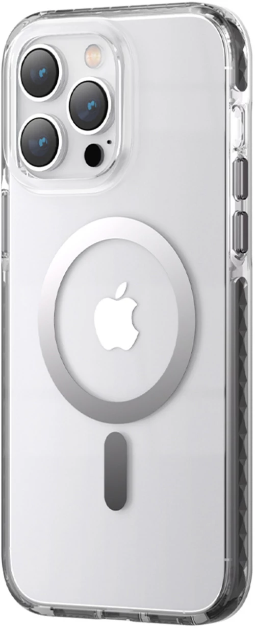 Kingxbar PQY Ice Crystal Series magnetic case for iPhone 14 MagSafe gray