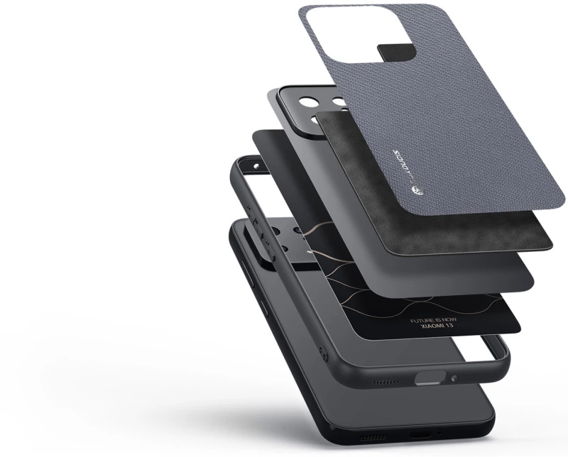 Dux Ducis Fino case for Xiaomi 13 cover with silicone frame gray