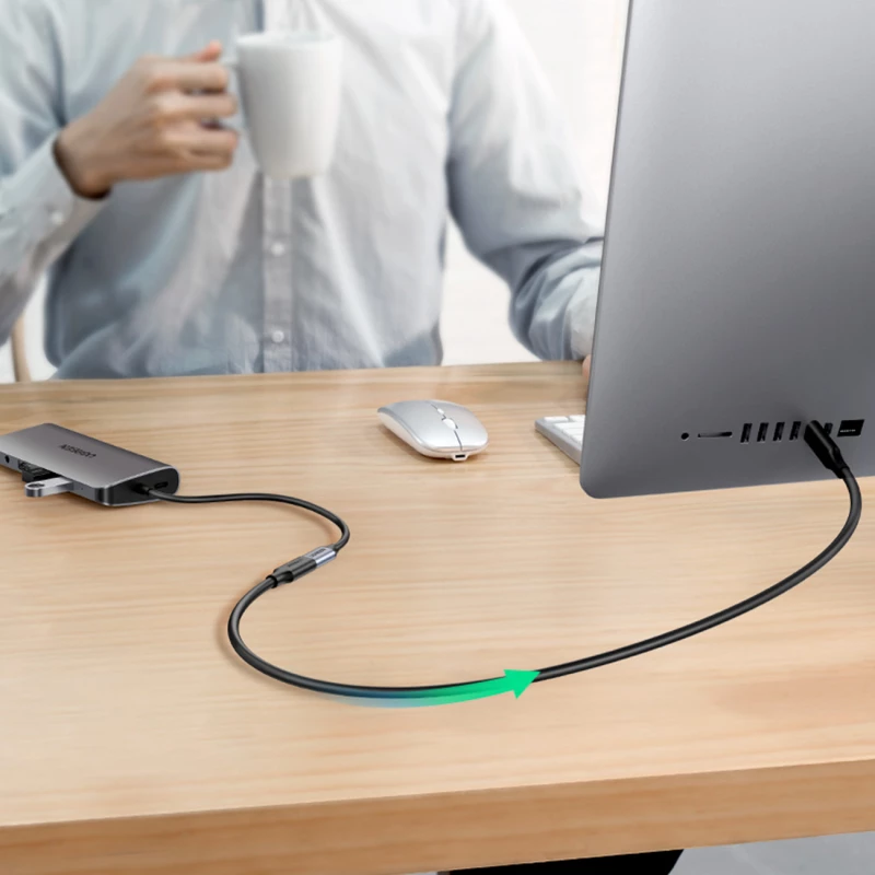 Ugreen cable extension adapter USB C (male) - USB C (female) 100W 10Gb/s 1m black