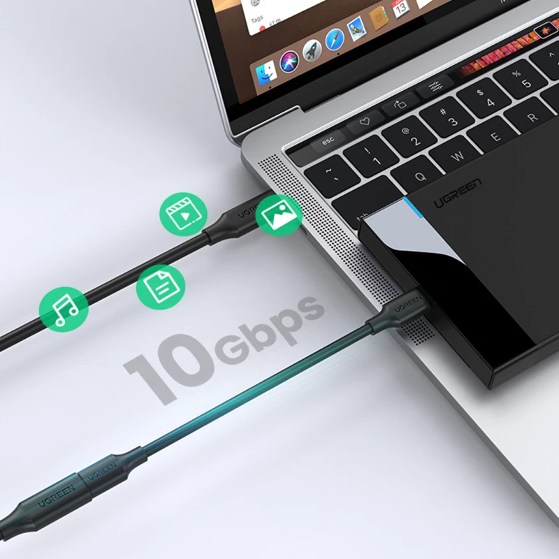 Ugreen cable extension adapter USB C (male) - USB C (female) 100W 10Gb/s 1m black