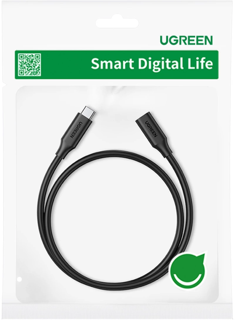Ugreen cable extension adapter USB C (male) - USB C (female) 100W 10Gb/s 1m black