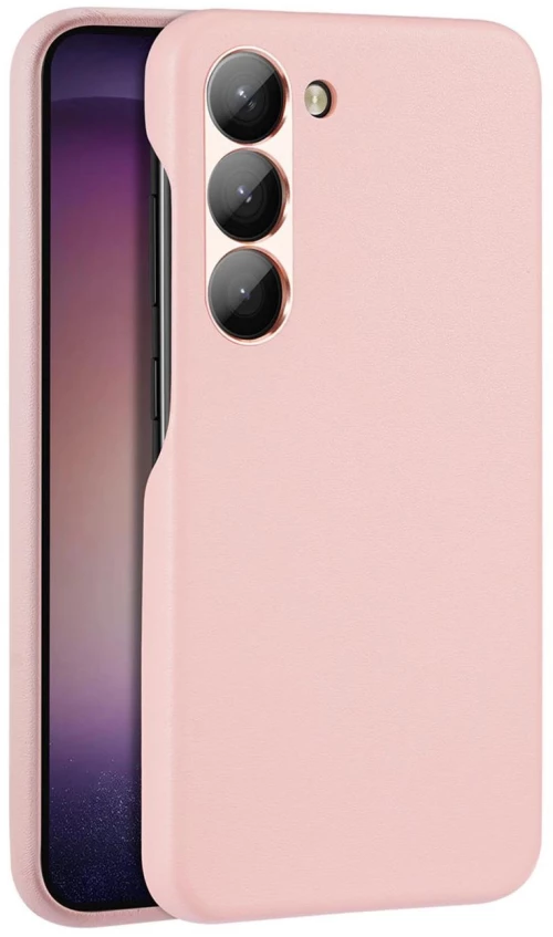 Dux Ducis Grit case for Samsung Galaxy S23+ elegant cover made of artificial leather MagSafe pink