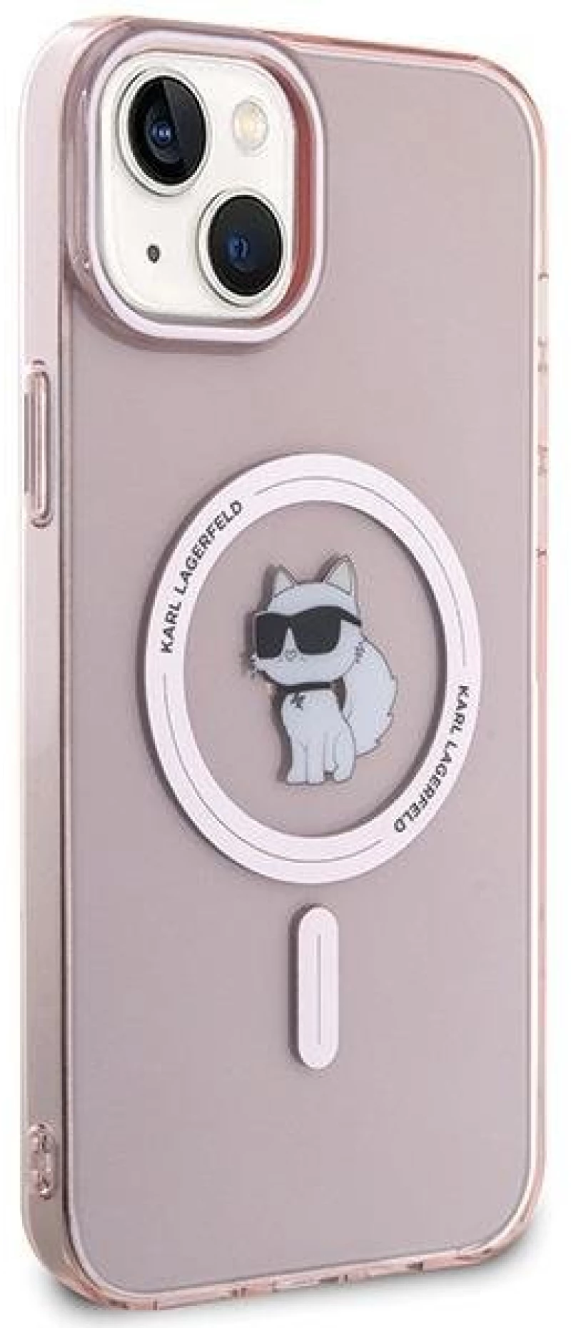 Karl Lagerfeld IML Choupette MagSafe case for iPhone 15 Plus - pink