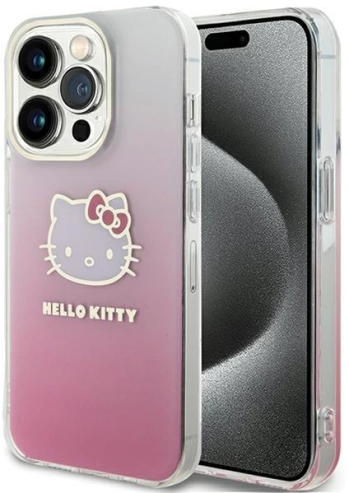 Hello Kitty IML Gradient Electrop Kitty Head case for iPhone 13 Pro Max - pink