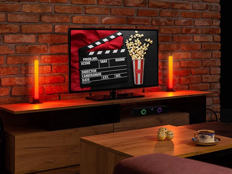 Tracer SET OF LAMPS SMART DESK RGB TUYA APP Smart table lamp Bluetooth Black