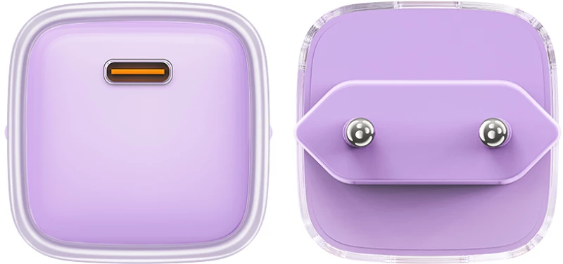 Acefast A53 PD 30W GaN USB-C charger with display - purple