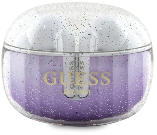 Guess Glitter Gradient TWS Bluetooth headphones with docking station - purple